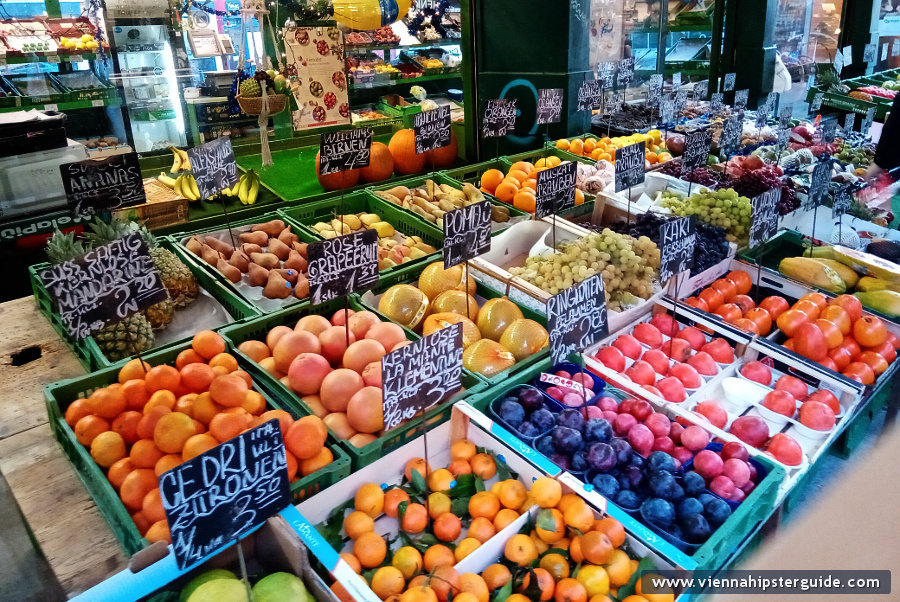 Naschmarkt farmers' market in Vienna, Austria - Wien